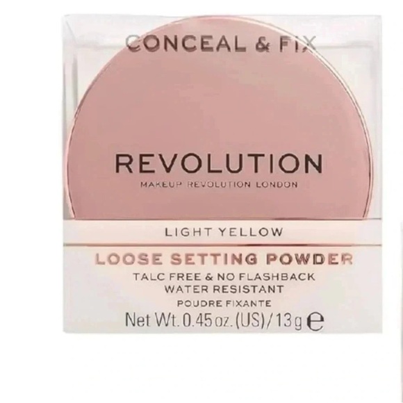 Revolution Yellow Setting Powder Water-Resistant Matte Finish Light Yellow - Picture 1 of 6